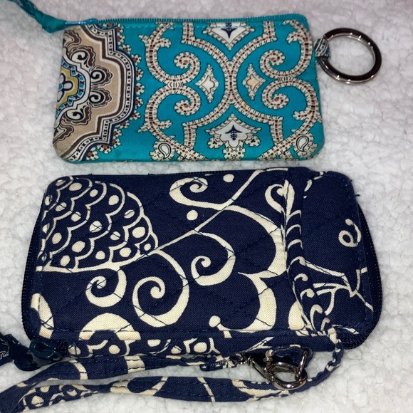 Vera Bradley 2 pieces Blue Wristlet wallet and teal key card holder - Picture 11 of 12